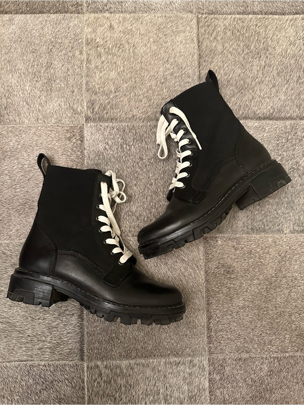 Rag & Bone Women’s Black Leather Combat Boots